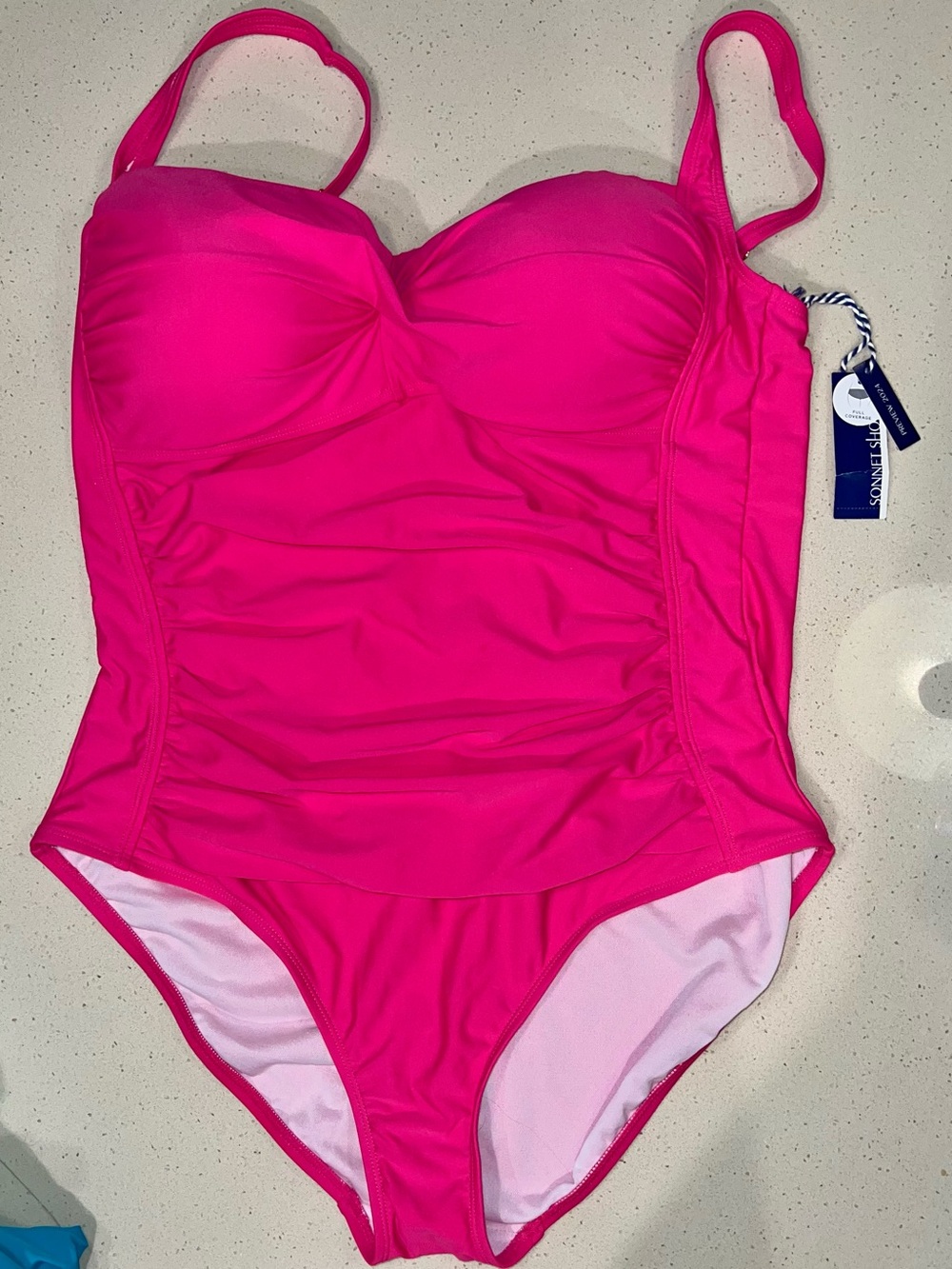 Sonnet Shores Women's Size 20W Pink One Piece Swimsuit - NWT